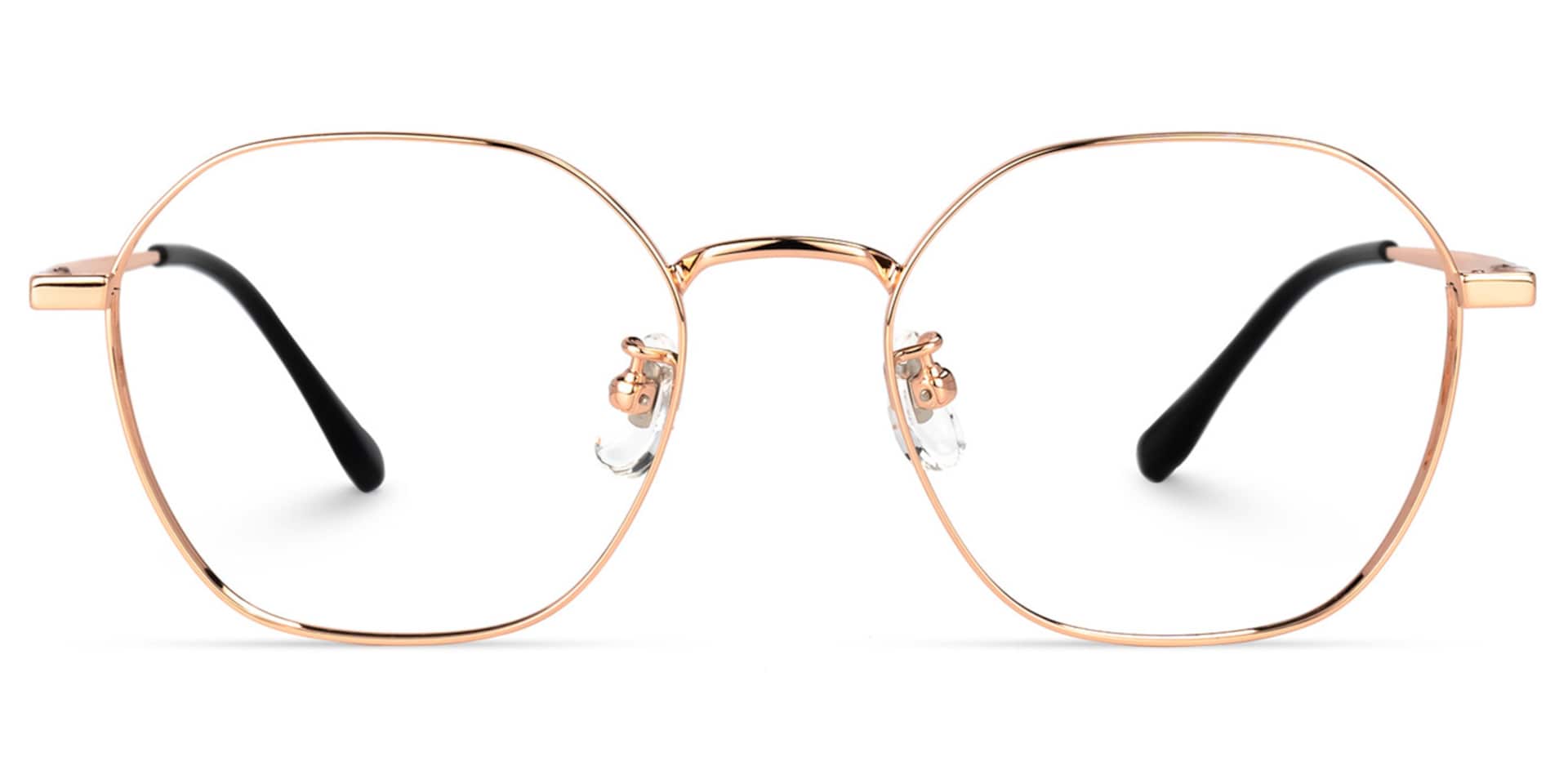 Diiane Geometric Rose-Gold Glasses | Zeelool Glasses0