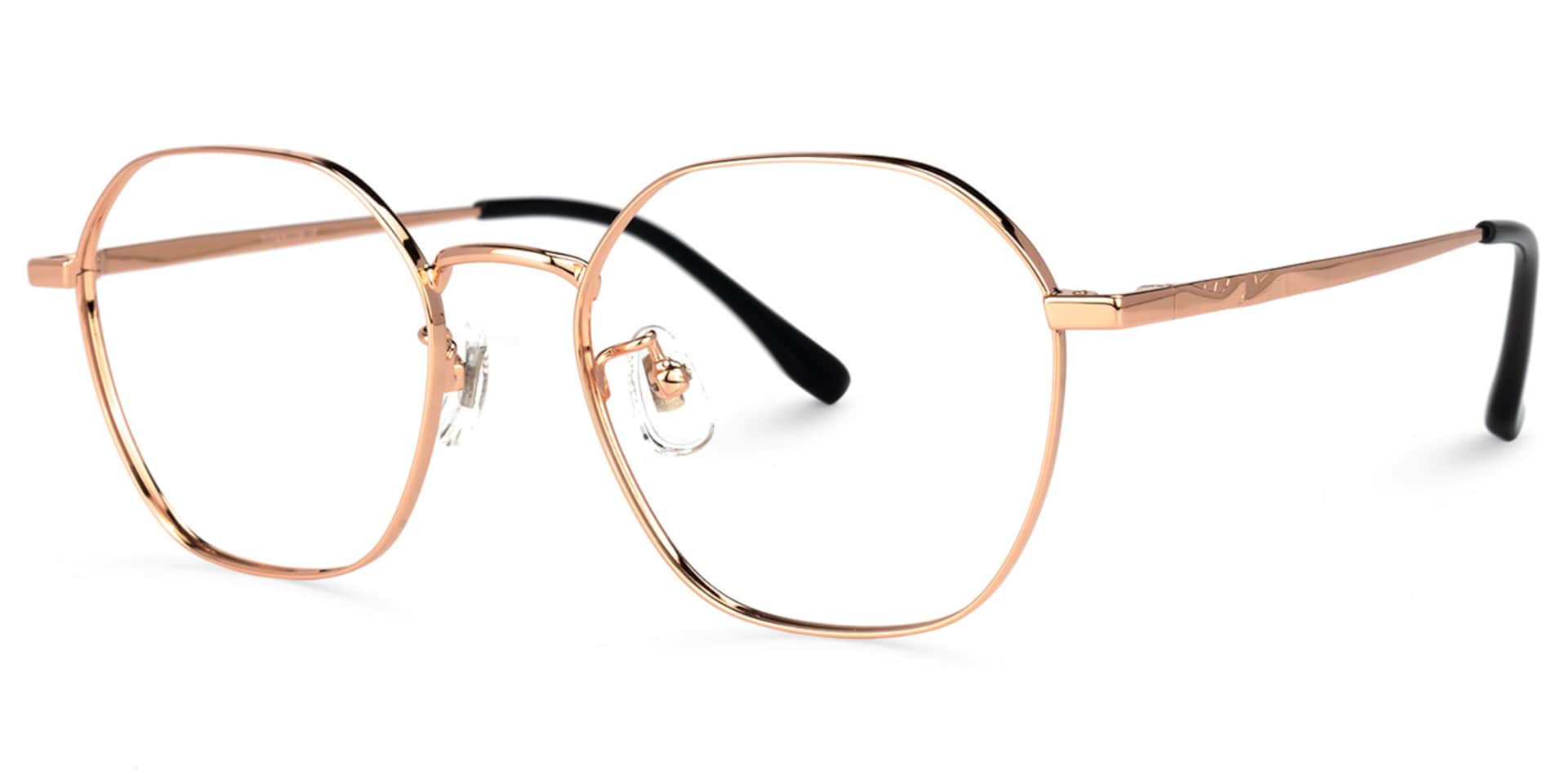 Diiane Geometric Rose-Gold Glasses | Zeelool Glasses1