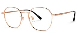 Diiane Geometric Rose-Gold Glasses1