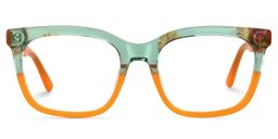 Kriss Square Earthy-Yellow Glasses0