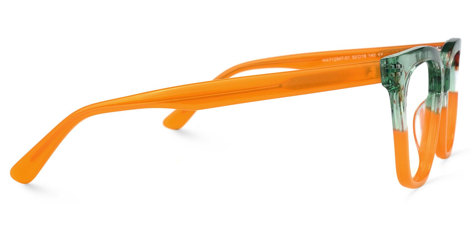 Kriss Square Earthy-Yellow Glasses | Zeelool Glasses2