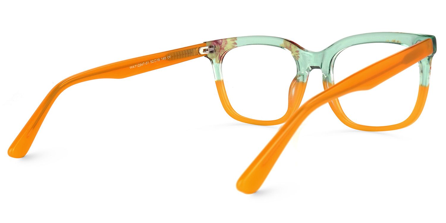 Kriss Square Earthy-Yellow Glasses | Zeelool Glasses3