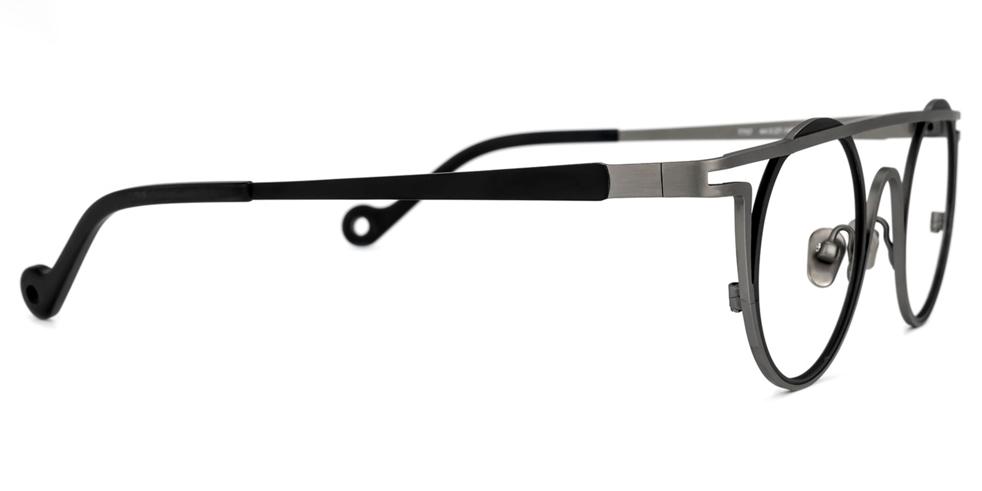 Cowan Geometric Black-Gray Glasses | Zeelool Glasses2