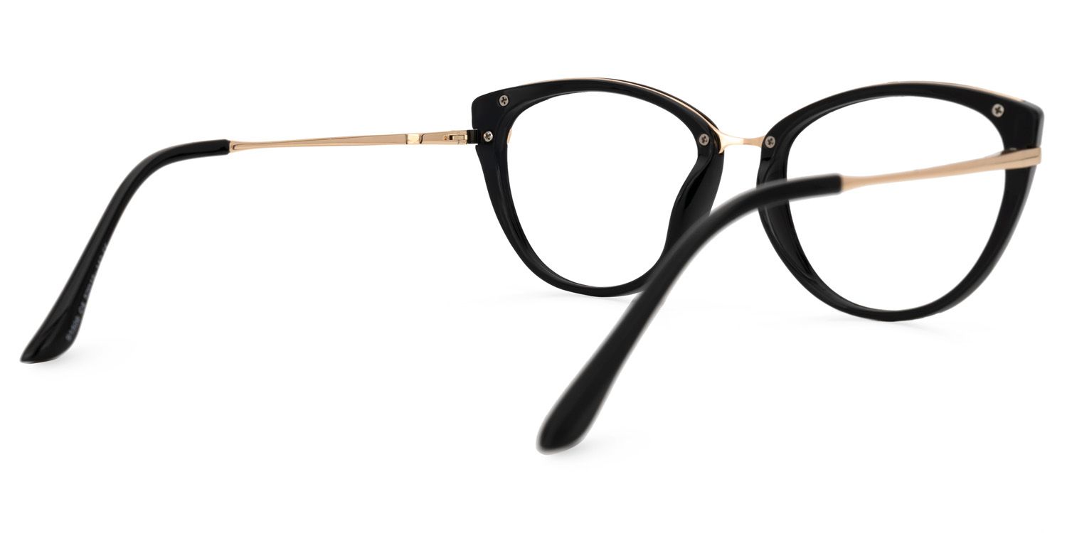 Peden Cateye Black Glasses | Zeelool Glasses3