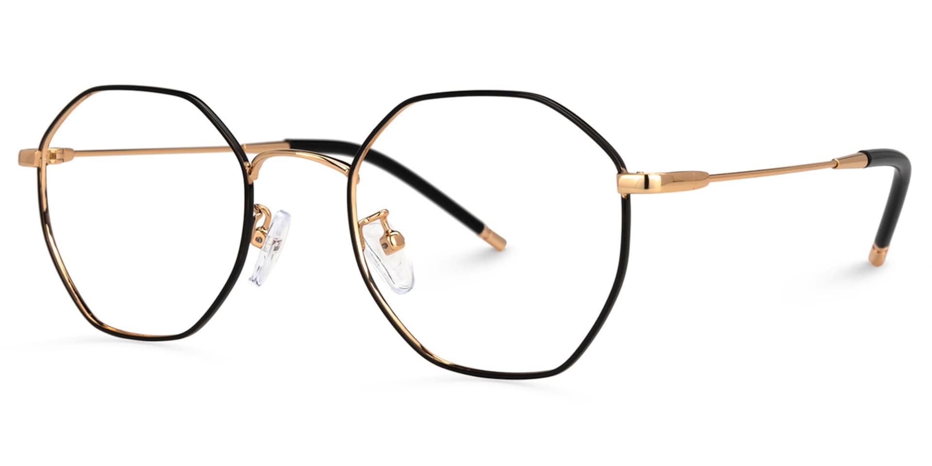 Reyes Geometric Black Glasses | Zeelool Glasses1