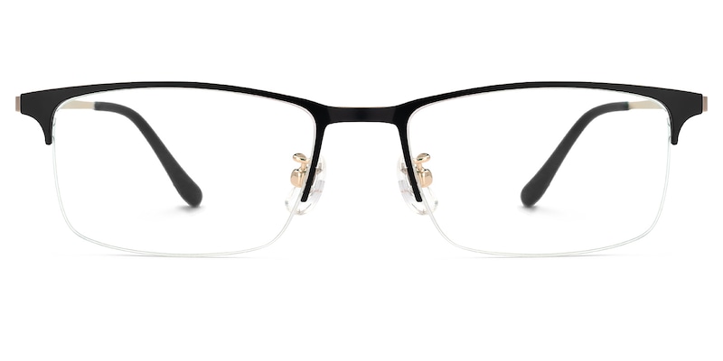 Shamblin Rectangle Black Glasses | Zeelool Glasses0