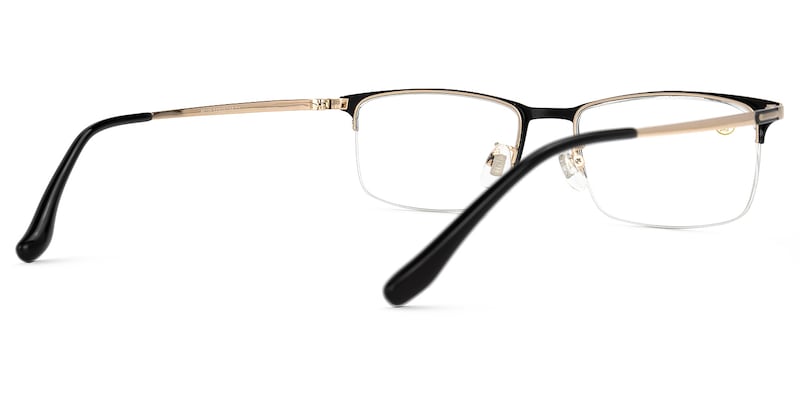 Shamblin Rectangle Black Glasses | Zeelool Glasses3