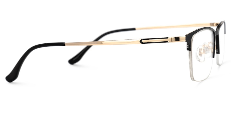 Shamblin Rectangle Black Glasses | Zeelool Glasses2