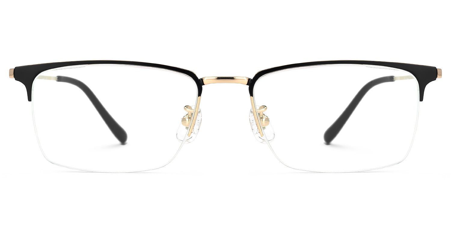 Tamika Rectangle Black Glasses | Zeelool Glasses0