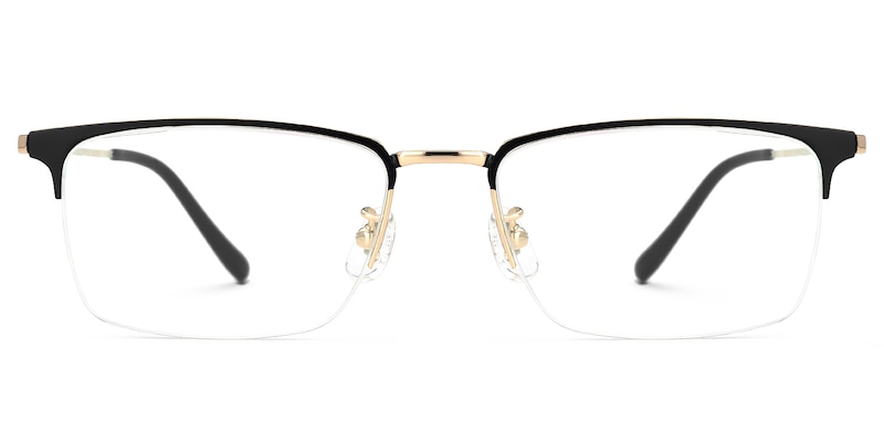 Tamika Rectangle Black Glasses | Zeelool Glasses0