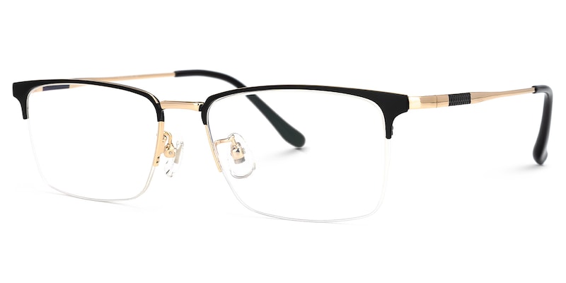 Tamika Rectangle Black Glasses | Zeelool Glasses1