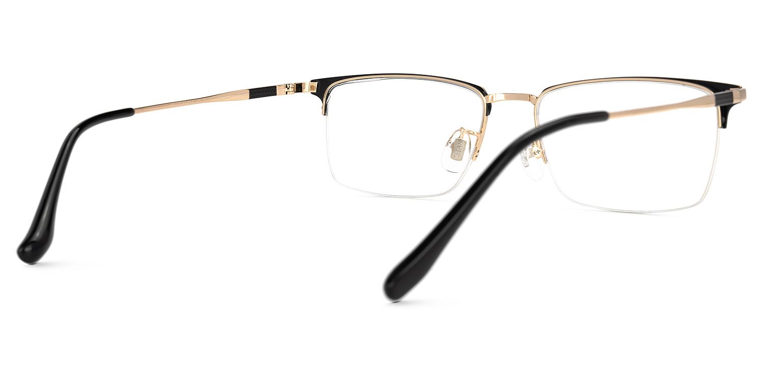 Tamika Rectangle Black Glasses | Zeelool Glasses3