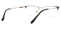 Tamika Rectangle Black Glasses3