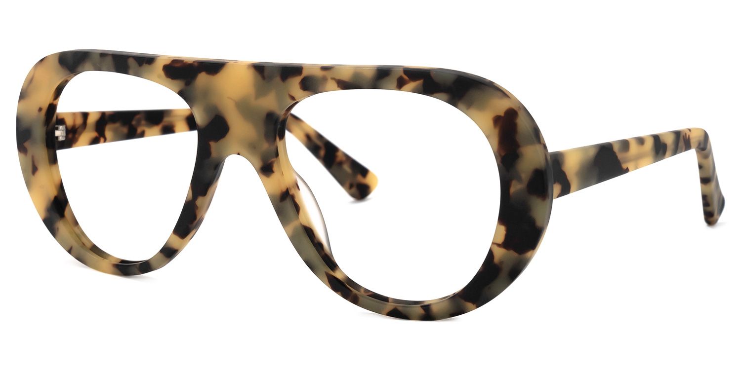 Woollery Geometric Tortoise Glasses | Zeelool Glasses1