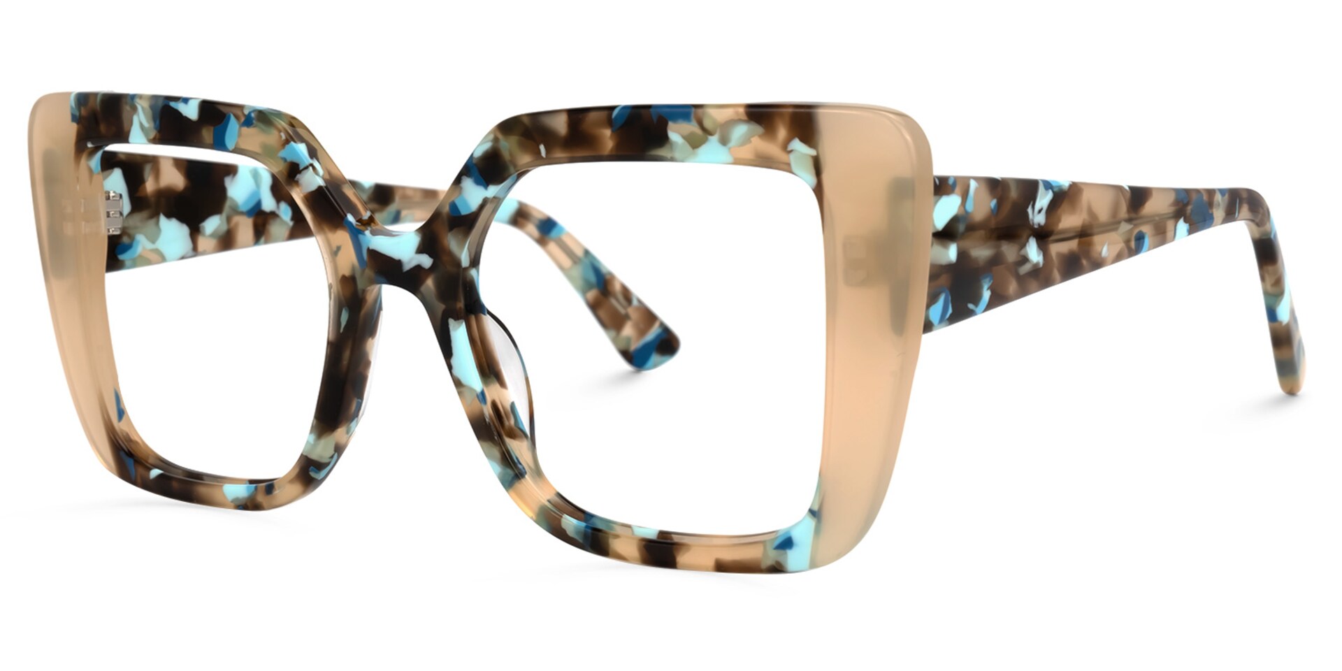 Duarte Square Blue-Tortoise Glasses | Zeelool Glasses1