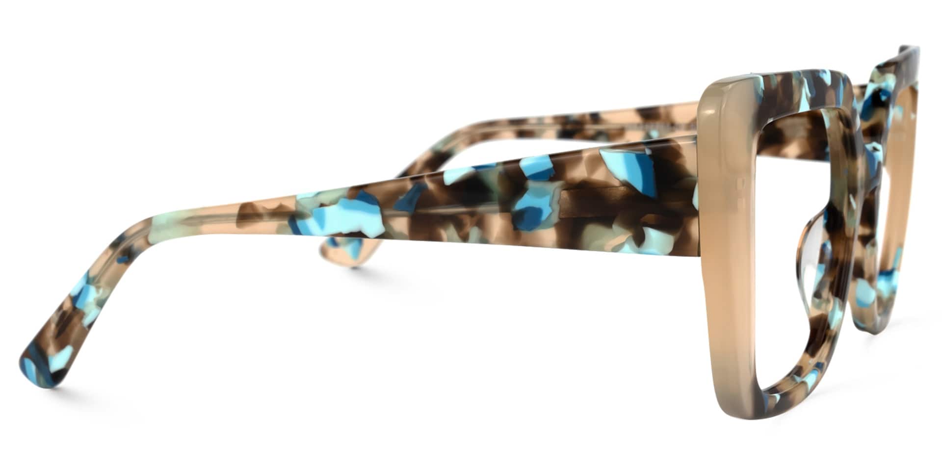 Duarte Square Blue-Tortoise Glasses | Zeelool Glasses2