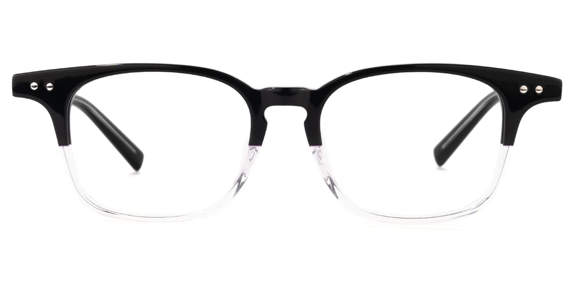 Hayden Square Black-White Glasses | Zeelool Glasses0