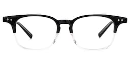 Hayden Square Black-White Glasses0