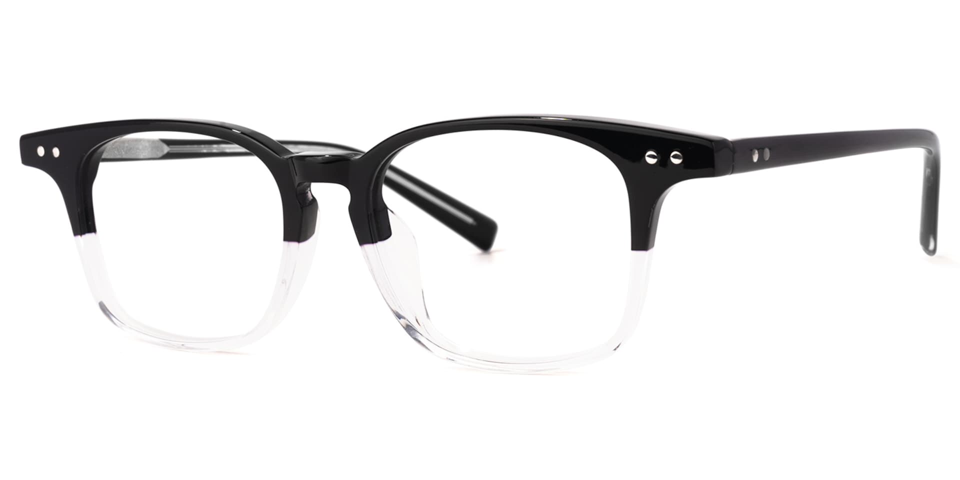 Hayden Square Black-White Glasses | Zeelool Glasses1