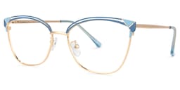 Exey Cateye Blue Glasses1