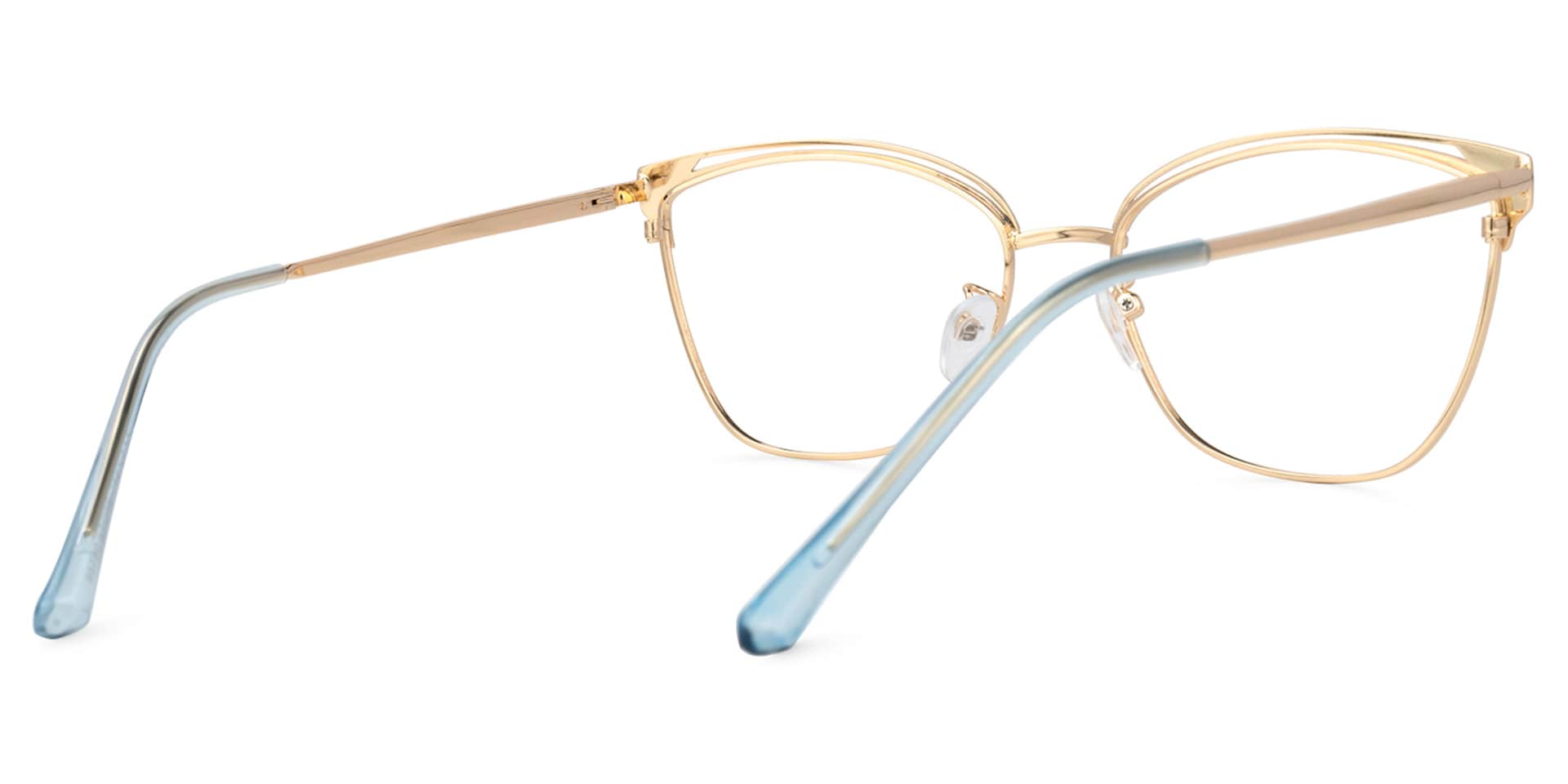 Exey Cateye Blue Glasses | Zeelool Glasses3