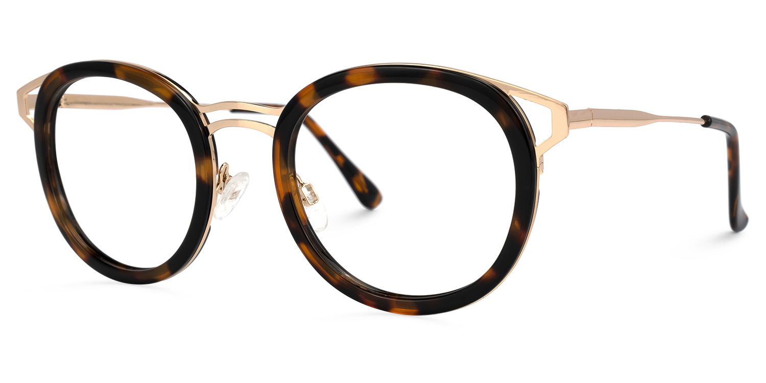 Nakesha Round Tortoise Glasses | Zeelool Glasses1