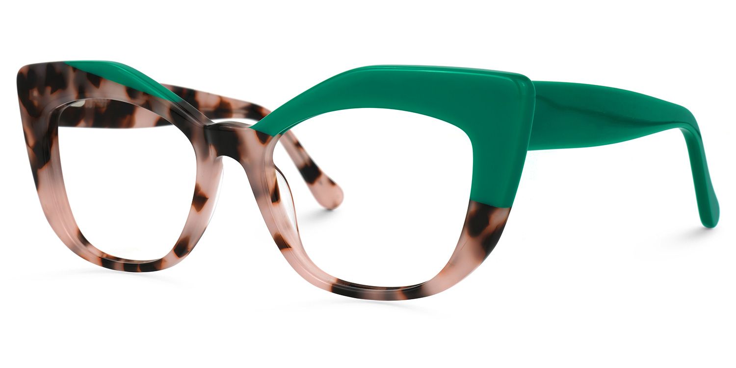 Misha Cateye Pink-Tortoise Glasses | Zeelool Glasses1