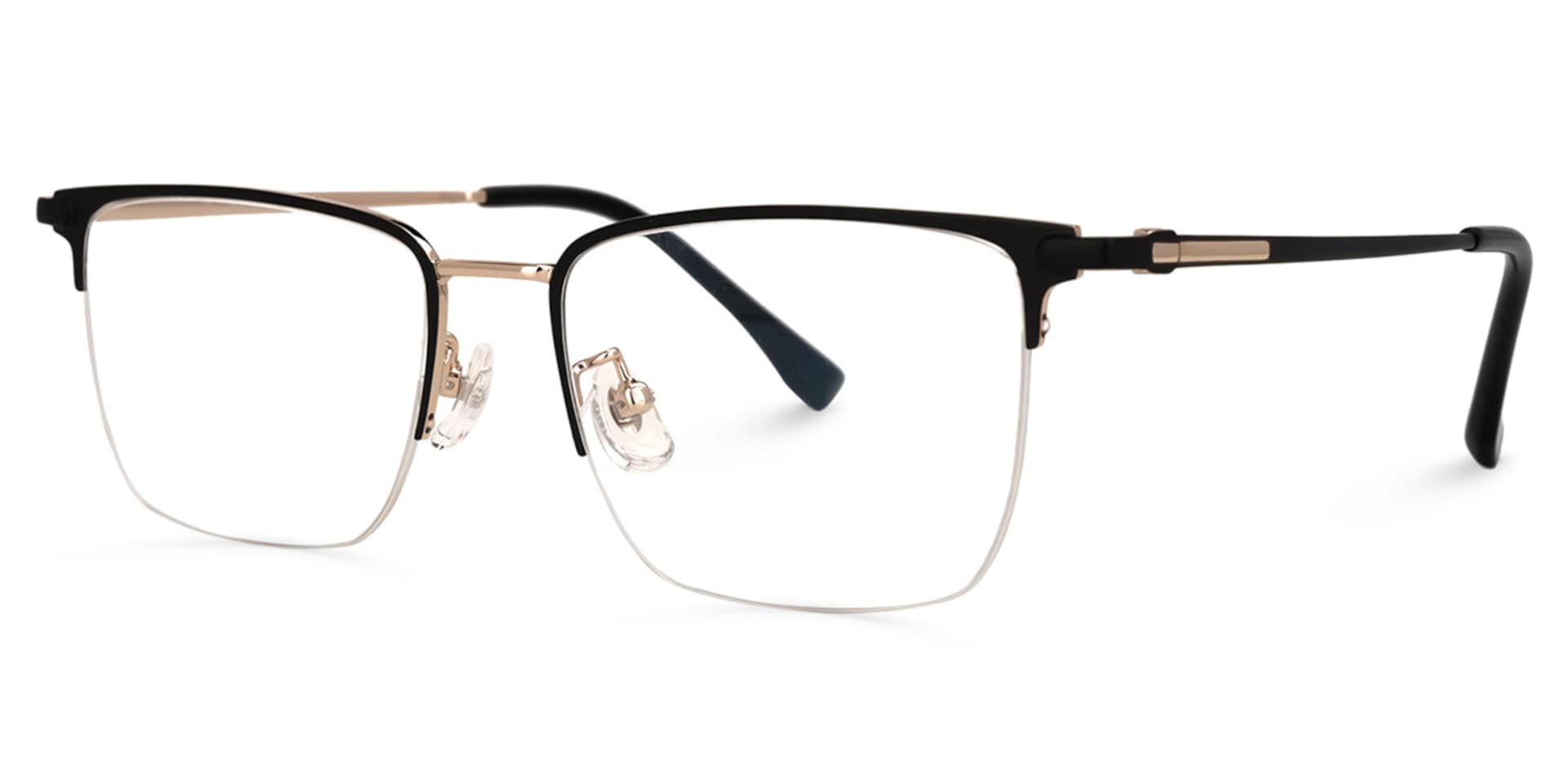 Delfina Rectangle Black-Gold Glasses | Zeelool Glasses1