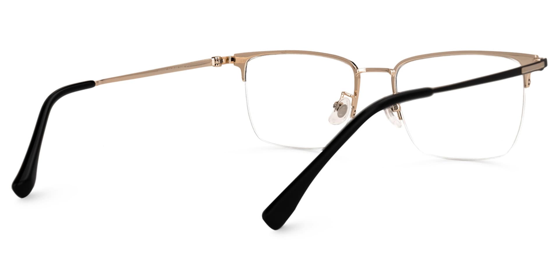 Delfina Rectangle Black-Gold Glasses | Zeelool Glasses3