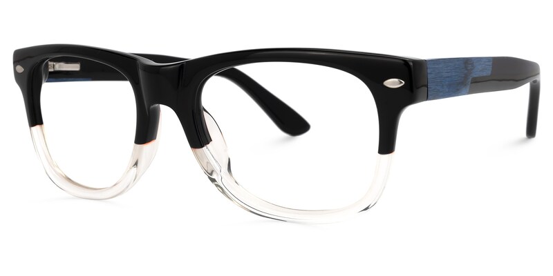 Lioness Square Black-Crystal Glasses | Zeelool Glasses1
