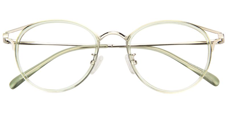 Serafina round Green Glasses | Zeelool Glasses1