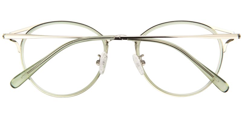 Serafina round Green Glasses | Zeelool Glasses3