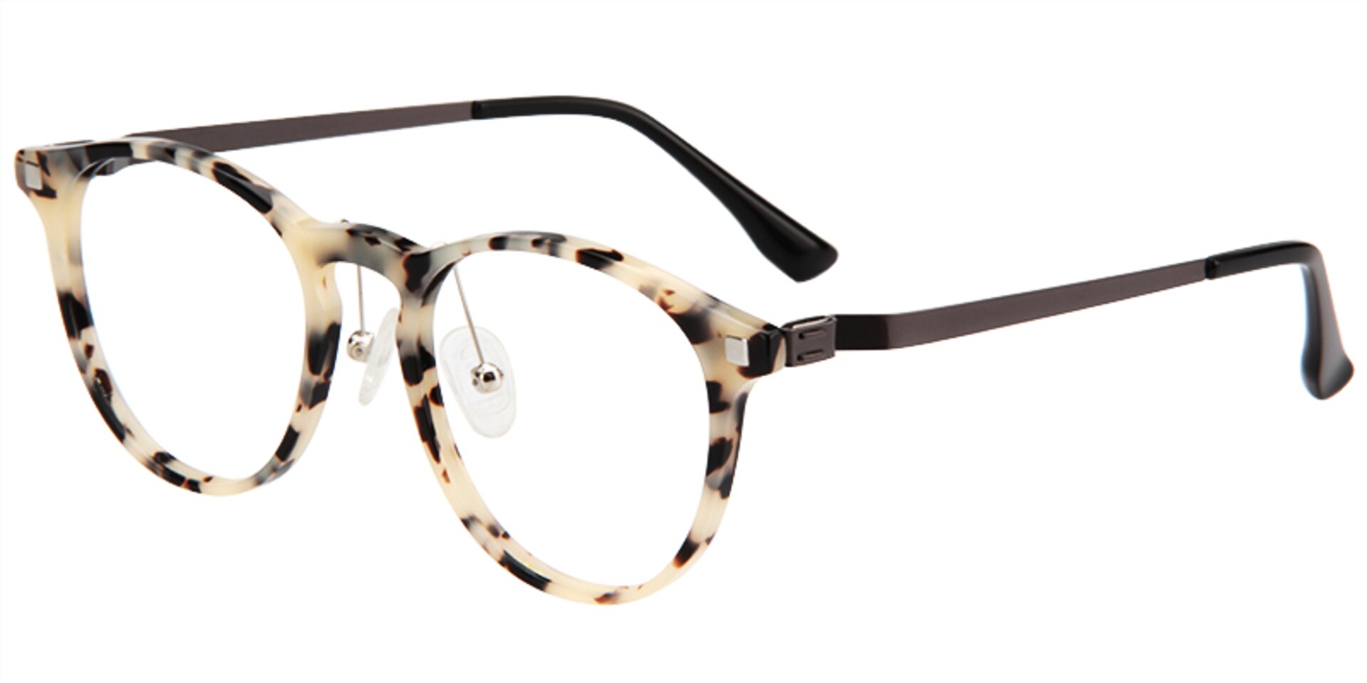 MaryKay Round Black-Silver Glasses | Zeelool Glasses3