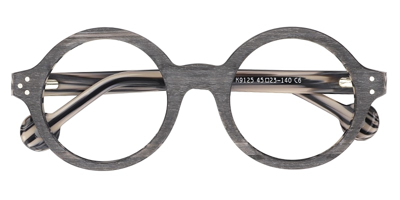 Faithe Round Gray Glasses | Zeelool Glasses1