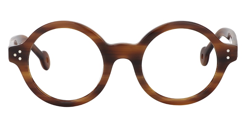 Faithe Round Burnt Umber Glasses | Zeelool Glasses0