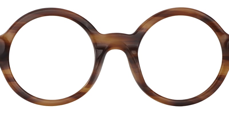 Faithe Round Burnt Umber Glasses | Zeelool Glasses2