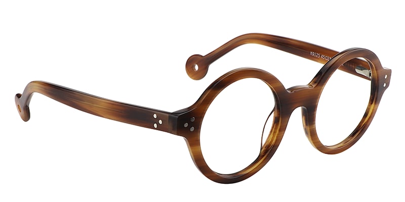 Faithe Round Burnt Umber Glasses | Zeelool Glasses5