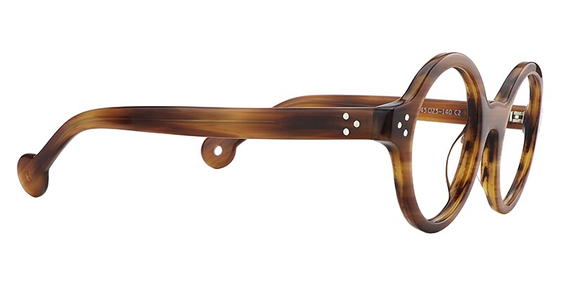 Faithe Round Burnt Umber Glasses | Zeelool Glasses
