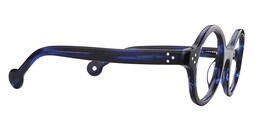 Faithe Round Blue Glasses5