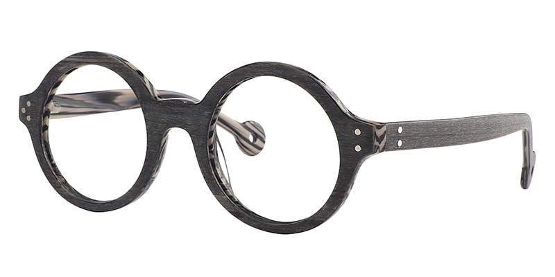 Faithe Round Gray Glasses | Zeelool Glasses3