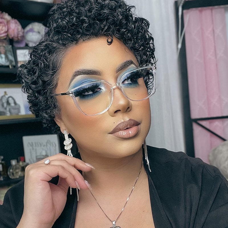 Rodz Square Crystal Frame Glasses | Zeelool Optical7