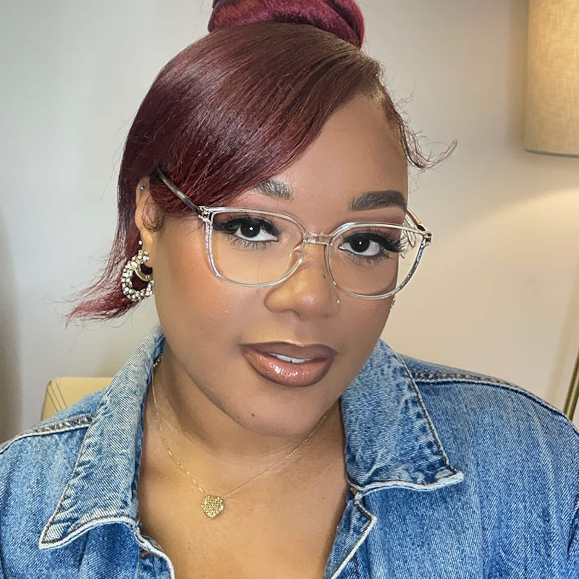 Rodz Square Crystal Frame Glasses | Zeelool Optical8