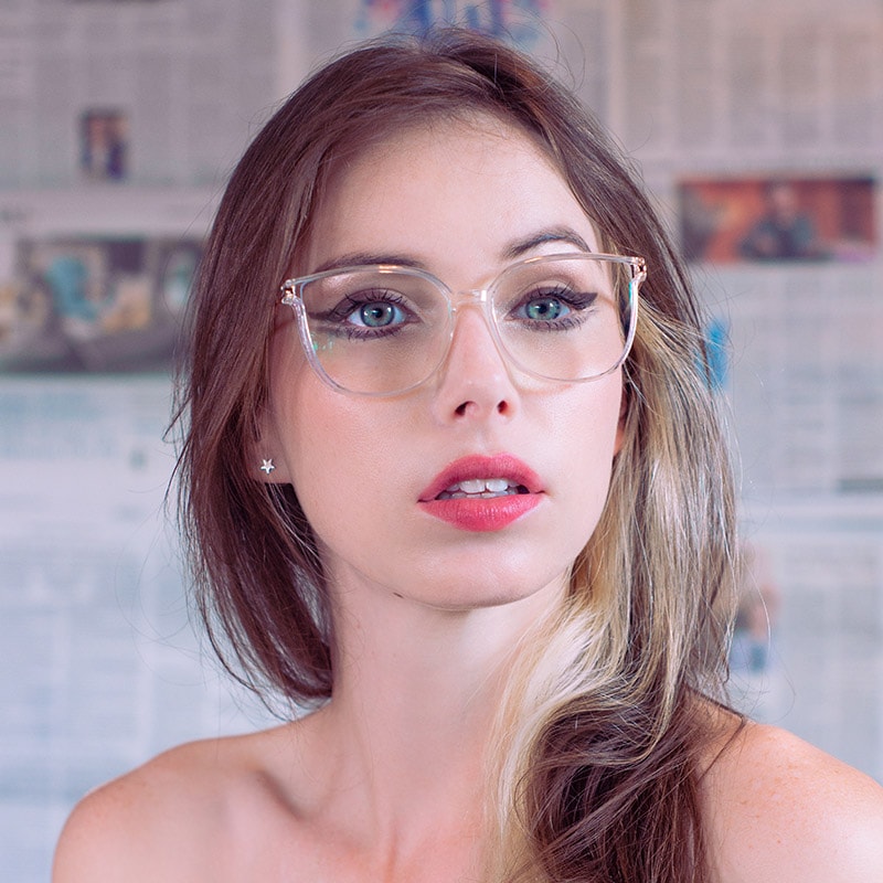 Rodz Square Crystal Frame Glasses | Zeelool Optical5