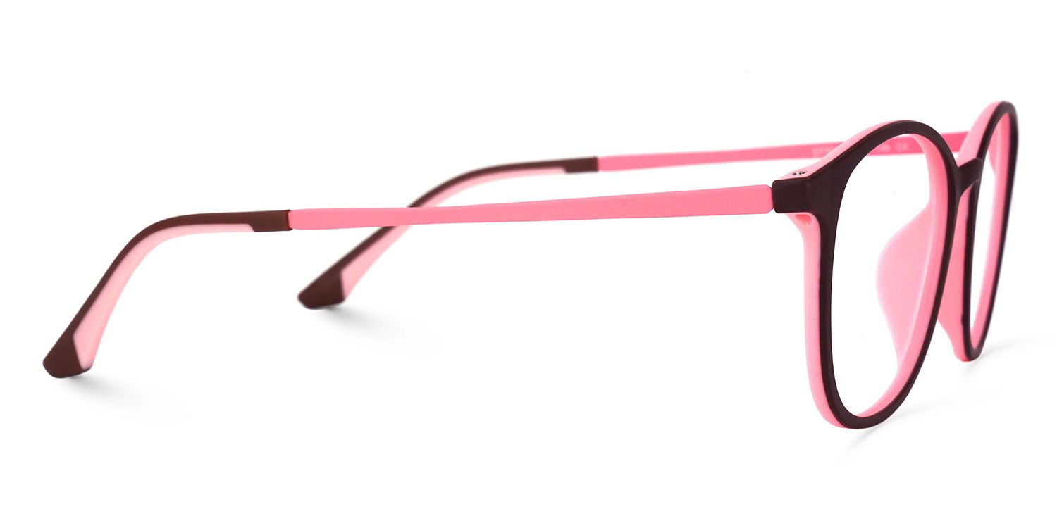 Phelps Round Pink Glasses | Zeelool Glasses