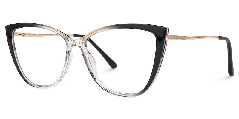 Malaika Cateye Black Glasses | Zeelool Glasses1