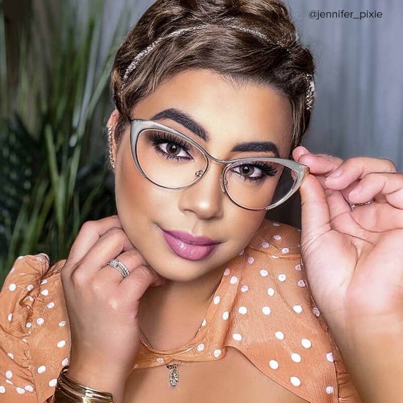 Ellen Cateye Silver Glasses