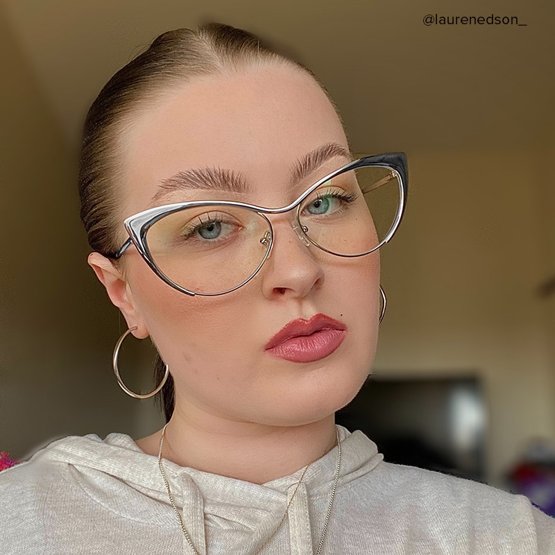 Ellen Cateye Silver Glasses8