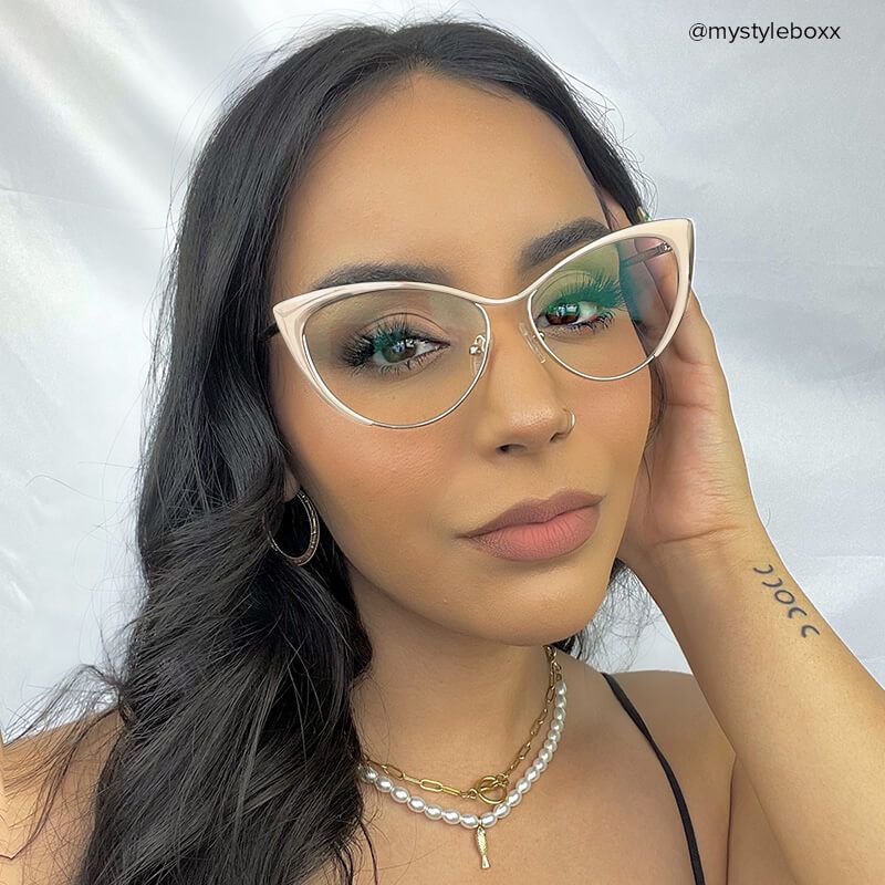 Ellen Cateye Gold Glasses