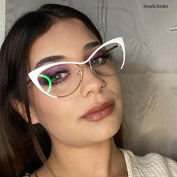 Ellen Cateye White Glasses6