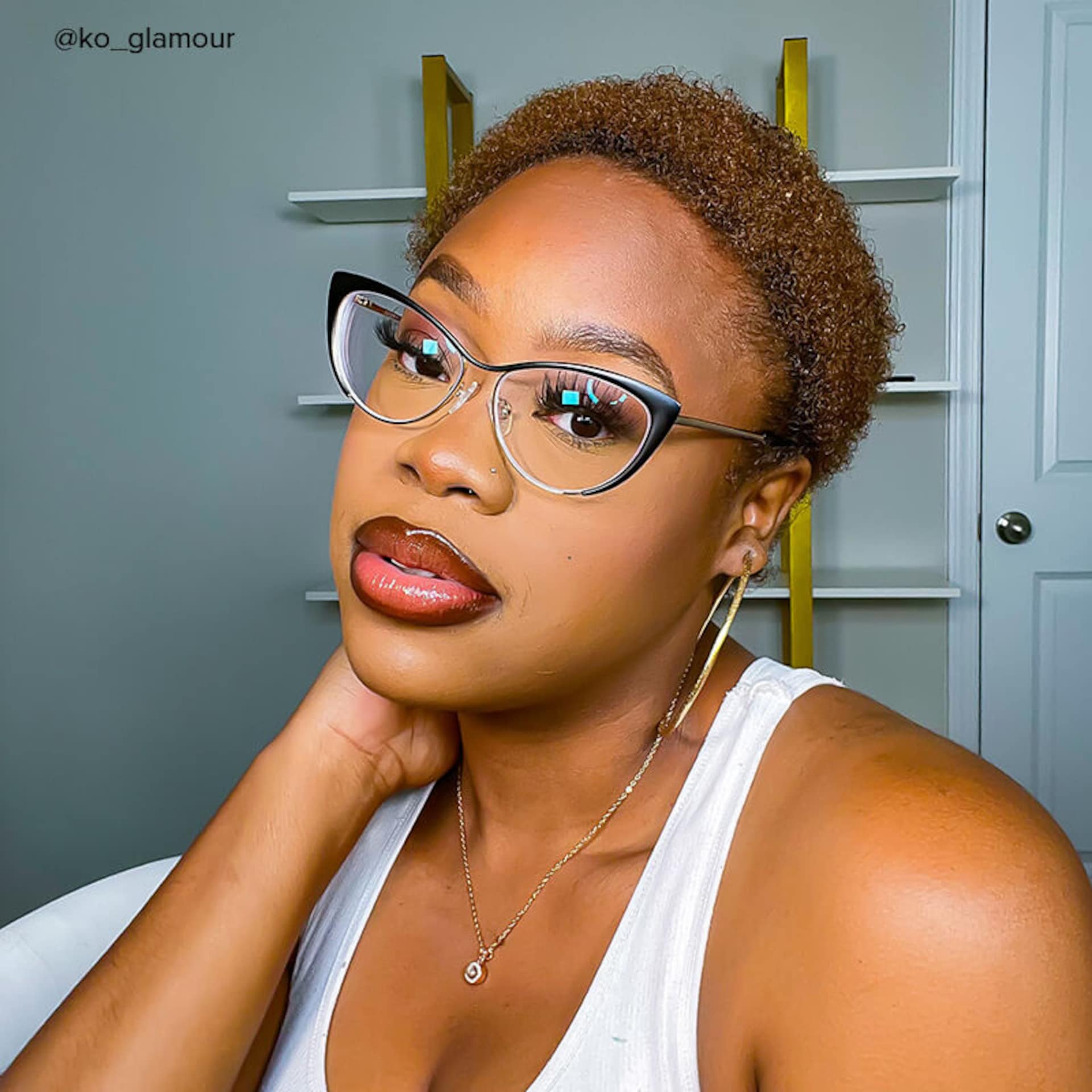 Cateye Black Glasses | Zeelool Eyeglasses7